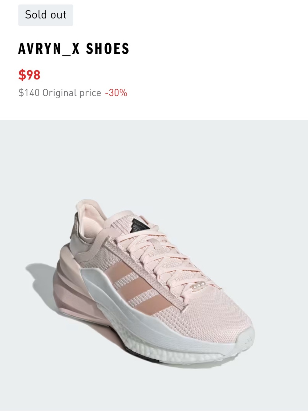 Girly adidas avryn_X boost Shoes Women’s Pink Performance Sneaker